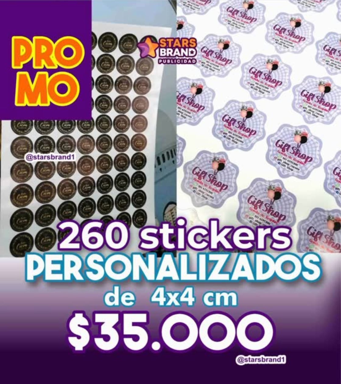 Promoción stickers personalizados