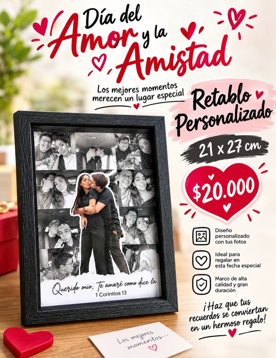 Retablo personalizado Amor y Amistad