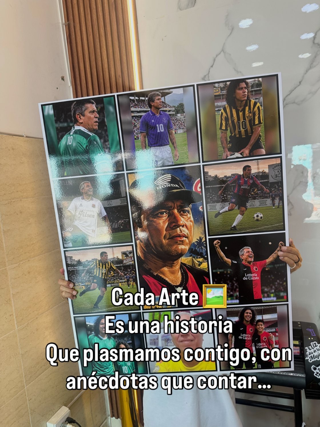 Retablo de futbolistas